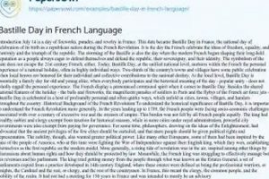 French Essay: Bastille Day in French Language Guide Hubbastille: Explore the Fusion of Culture, Music & Creativity French Essay: Bastille Day in French Language Guide | Hubbastille: Explore the Fusion of Culture, Music & Creativity