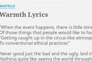 Unpacking: Warmth Lyrics Bastille (Song Meaning Explained) Hubbastille: Explore the Fusion of Culture, Music & Creativity Unpacking: Warmth Lyrics Bastille (Song Meaning Explained) | Hubbastille: Explore the Fusion of Culture, Music & Creativity
