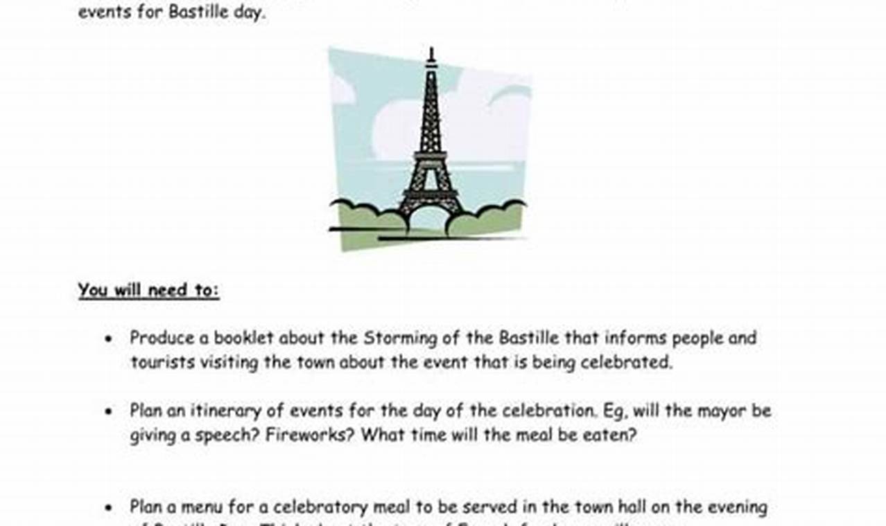 Free Bastille Day Worksheet: French Revolution Fun! | Hubbastille: Explore the Fusion of Culture, Music & Creativity